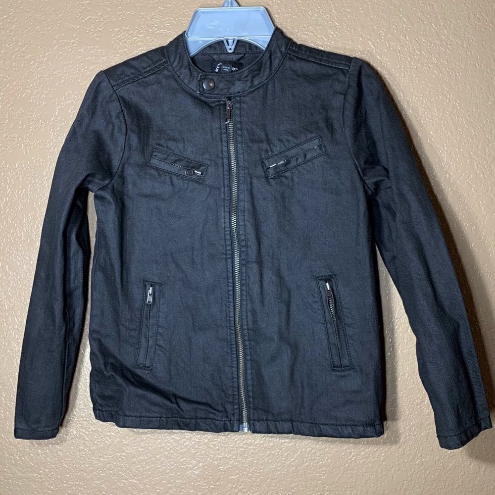 ‎Art Class boys full zip black jean jacket